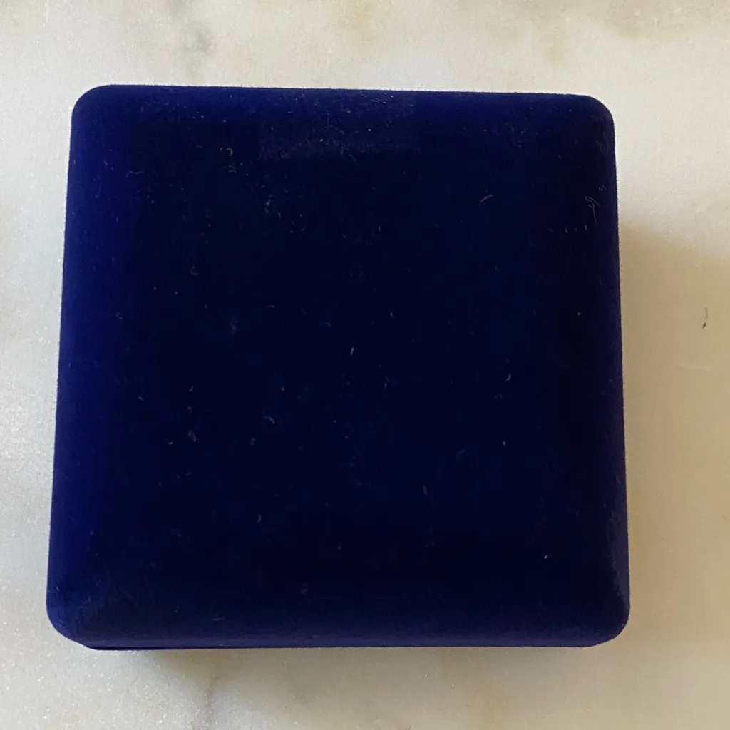 NWT Blue Spinel White Sapphire Pear Halo Pendant Necklace and Earrings Set Silver - Image 6