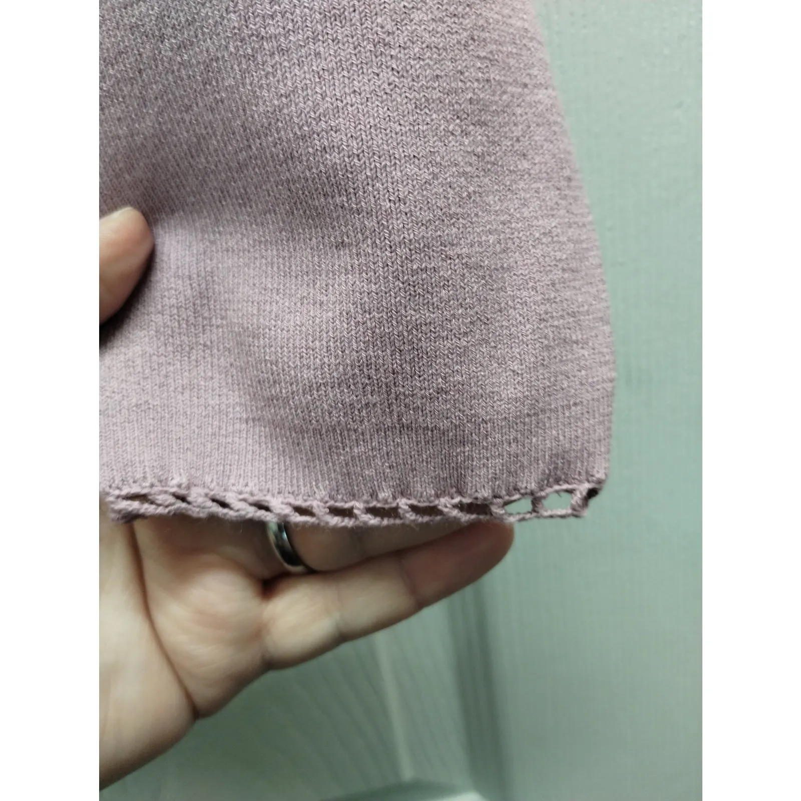 Vintage Sigrid Olsen Sport Size Medium Light Purple Button Front Cardigan - Image 4