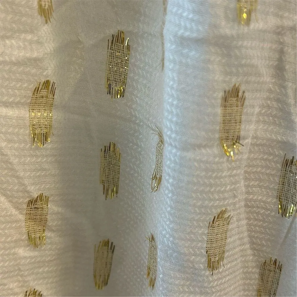 Surf Gypsy Women's Gold Metallic Ruffle Wide-Leg Pants Size L - Image 6