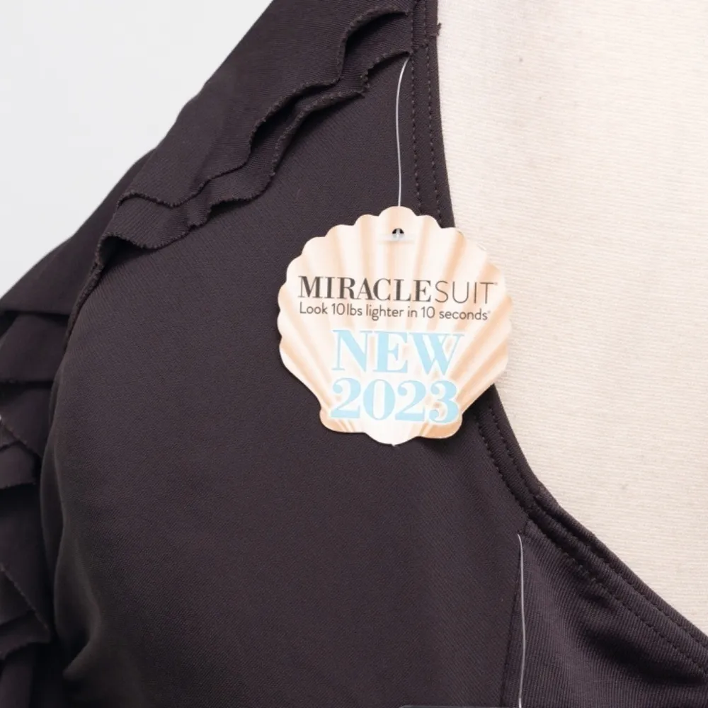 Miraclesuit. Ruffle Front Halter Eclat One Piece Swimsuit. - Image 9