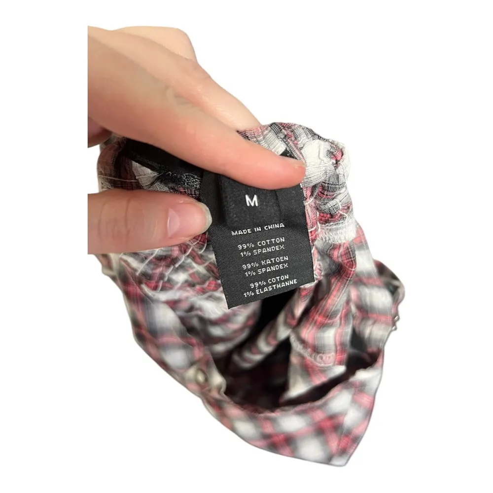 Harley Davidson Plaid Graphic Tank Top M - Image 2