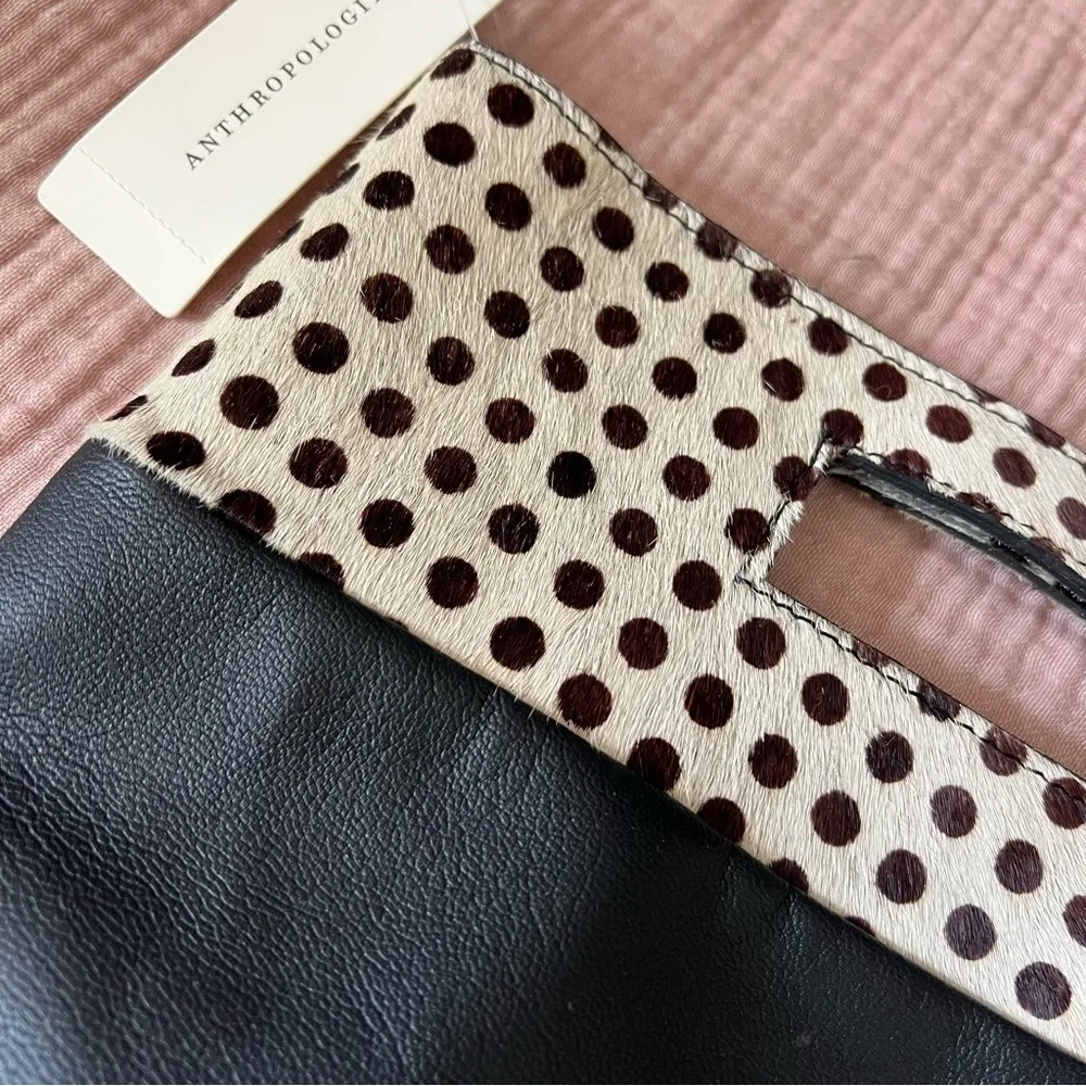 ☀️ NWt Anthropologie leather Verona Clutch/crossbody - Image 5