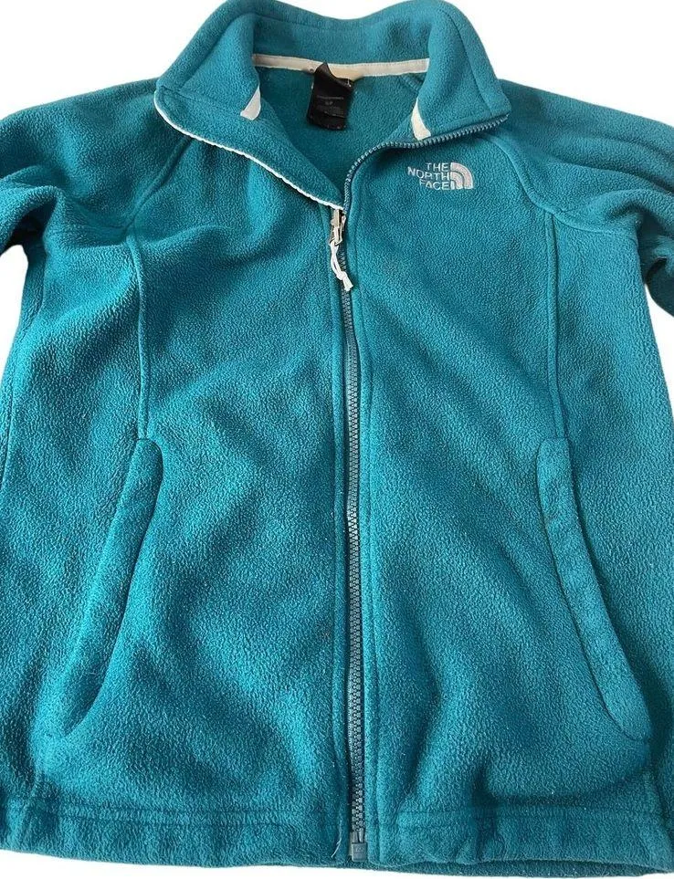 Women’s Fleece Teal North Face Jacket - Image 5