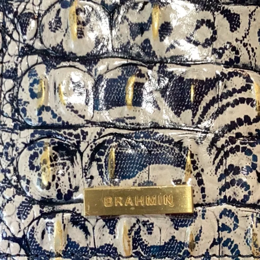 Brahmin Lennon Blue Filigree Melbourne Leather Wallet NWT - Image 3