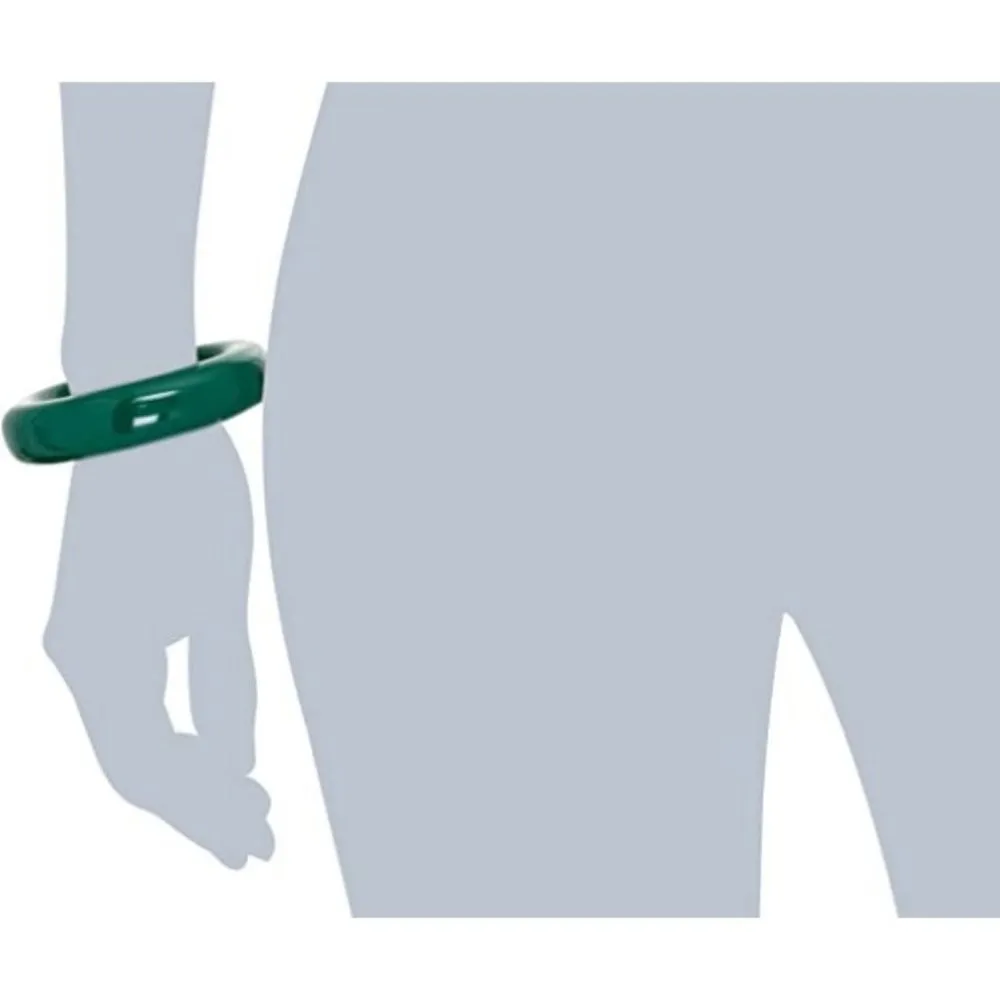 💕TRINA TURK💕 Resin Emerald Bangle Bracelet Green - Image 4