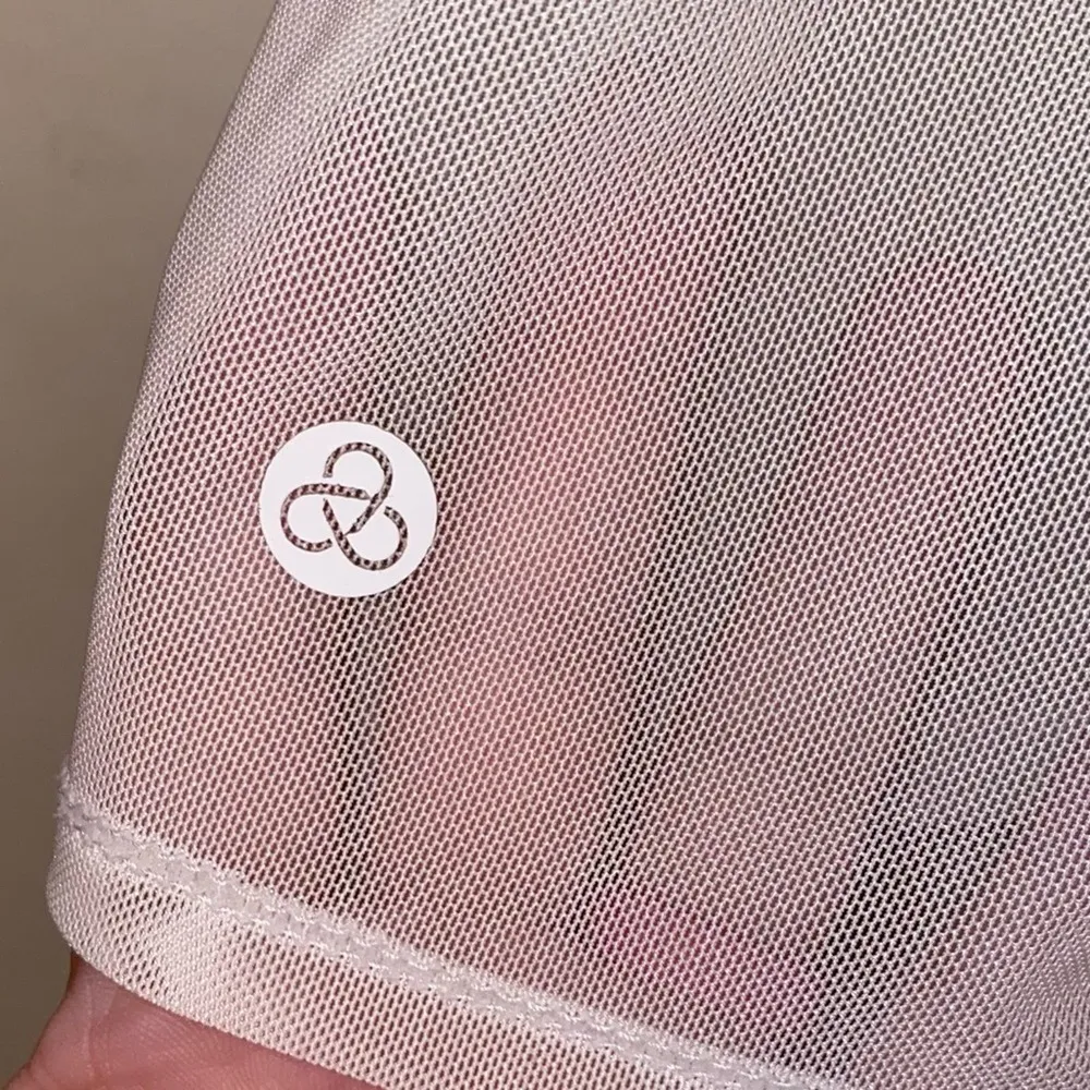 Zella White Short Sleeve Workout Tee with Mesh - Image 3