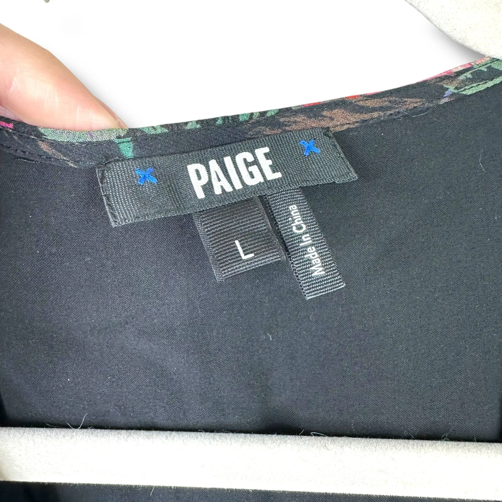 PAIGE NWOT Paradise Floral Silk Chiffon Flutter Sleeve Smocked Tiered Midi Dress - Image 5