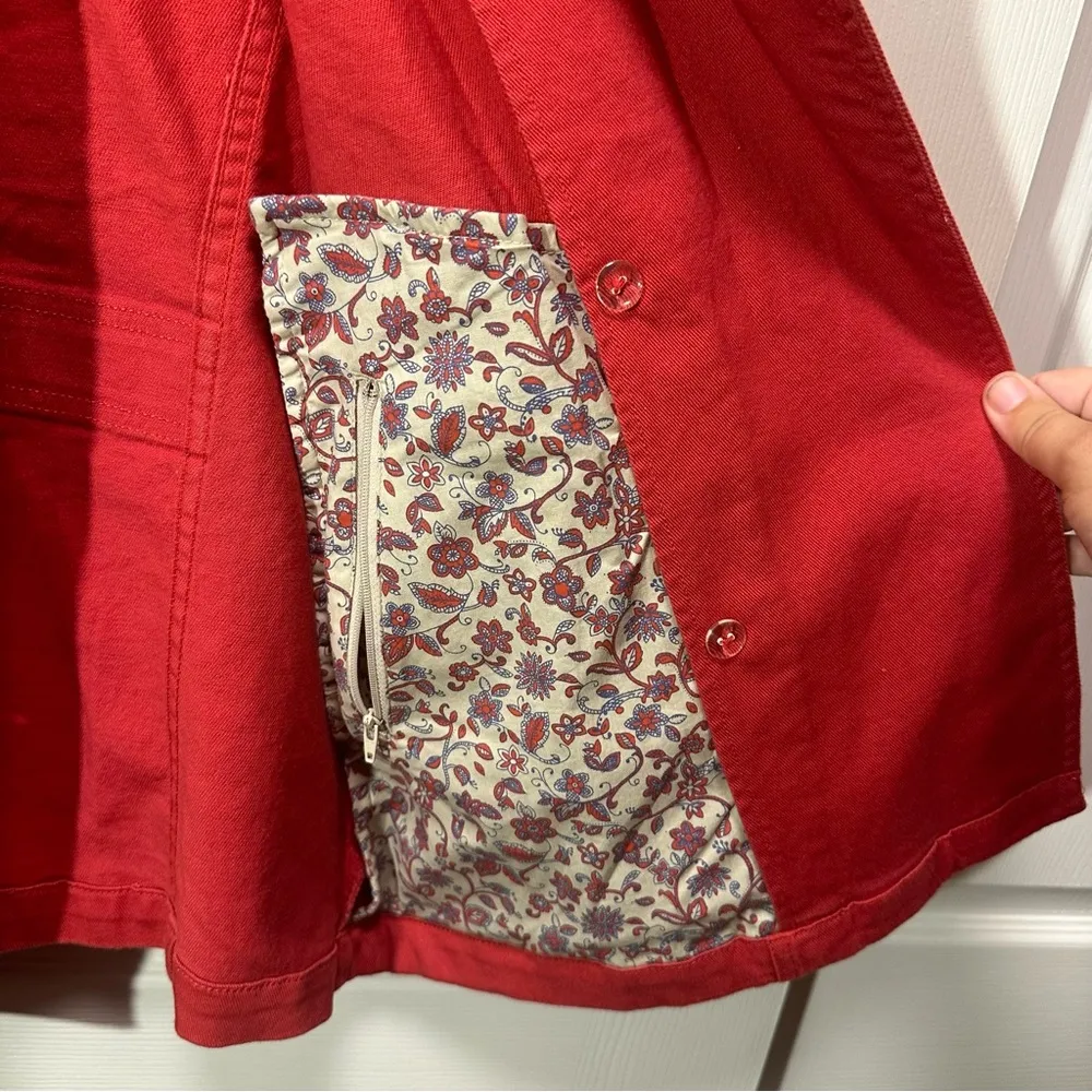 Appleseed’s Red Double Breasted Peacoat‎ Jacket S - Image 7