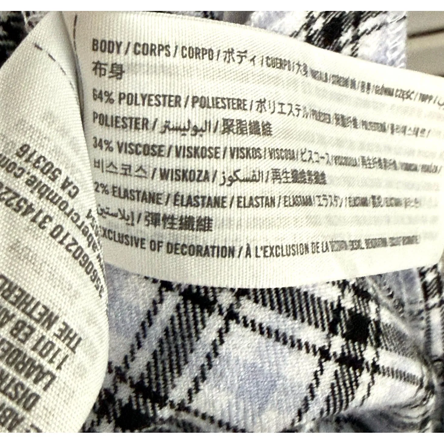 Hollister Ultra High Rise Plaid Pants XS Wide Leg Light Blue Flannel Cabincore - Image 13