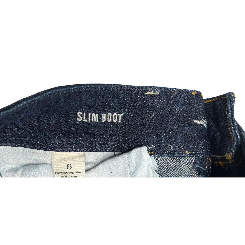 Womens American Eagle Stretch Slim Boot Bootcut Jeans Dark Wash Size 6 - Image 6