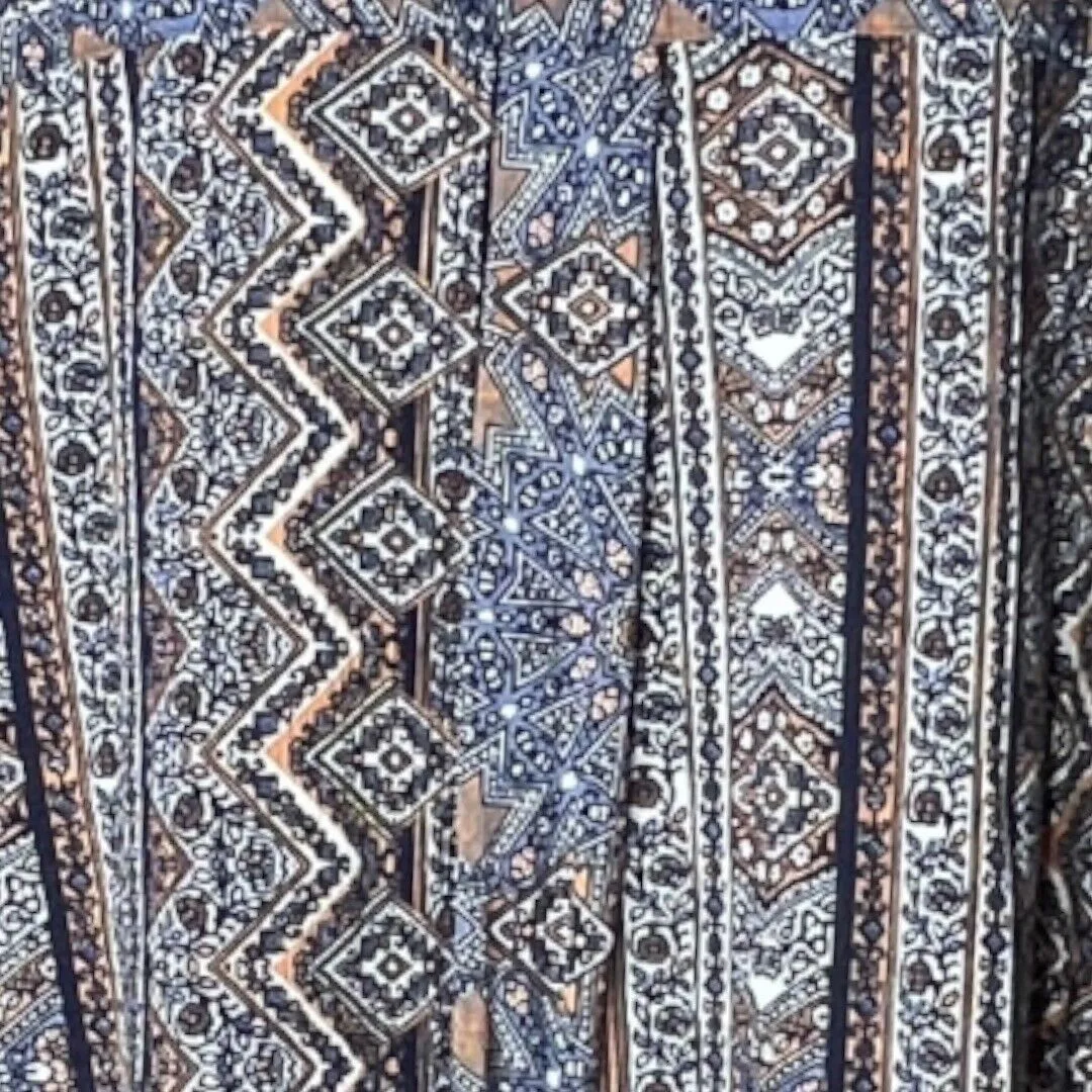 Catherines Button Up Blouse Multicolor Geometric Floral Print Long Sleeve 14/16W - Image 6