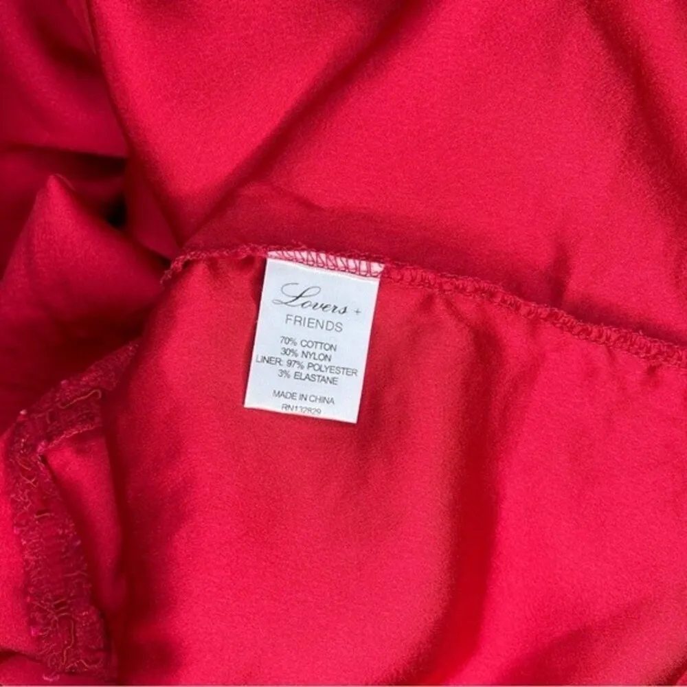 Lovers + Friends red floral lace mini shift dress women's size XS - Image 11