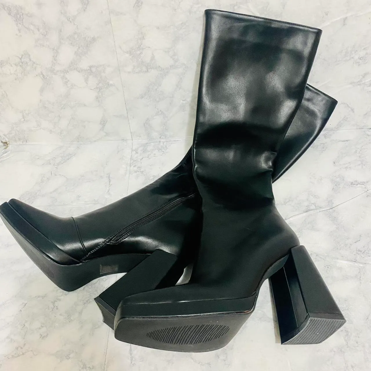 Princess Polly Matte Black Montgomery Boot - Image 4