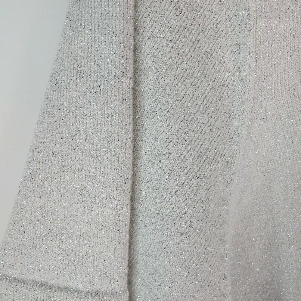 Jaclyn Smith XL Silver White Knit Top Plus - Image 5