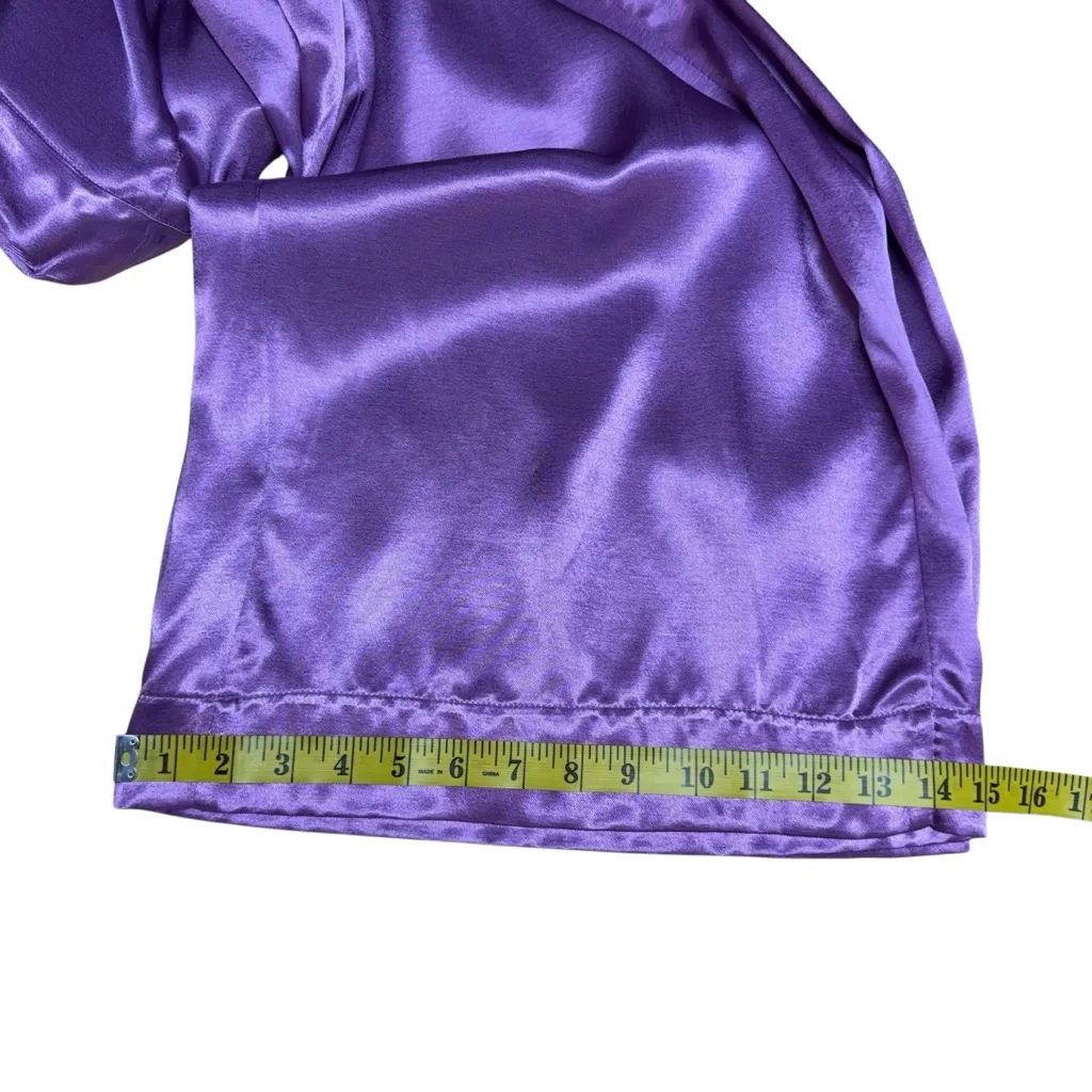 Free People Good Days Satin Trousers Pants Size XL Wide Leg Relaxed Fit Pleated - Image 15