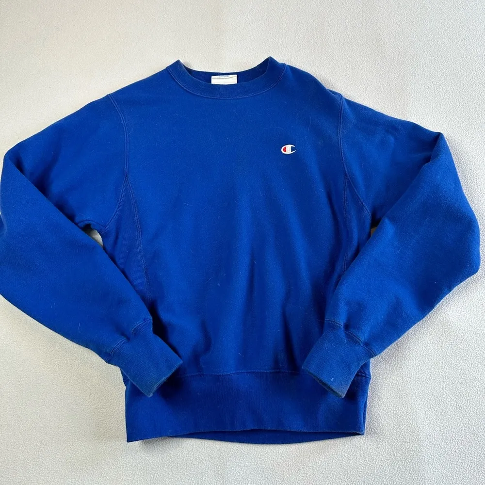 Champion Reverse Weave Classic Crew Sweat Royal Blue - Image 4