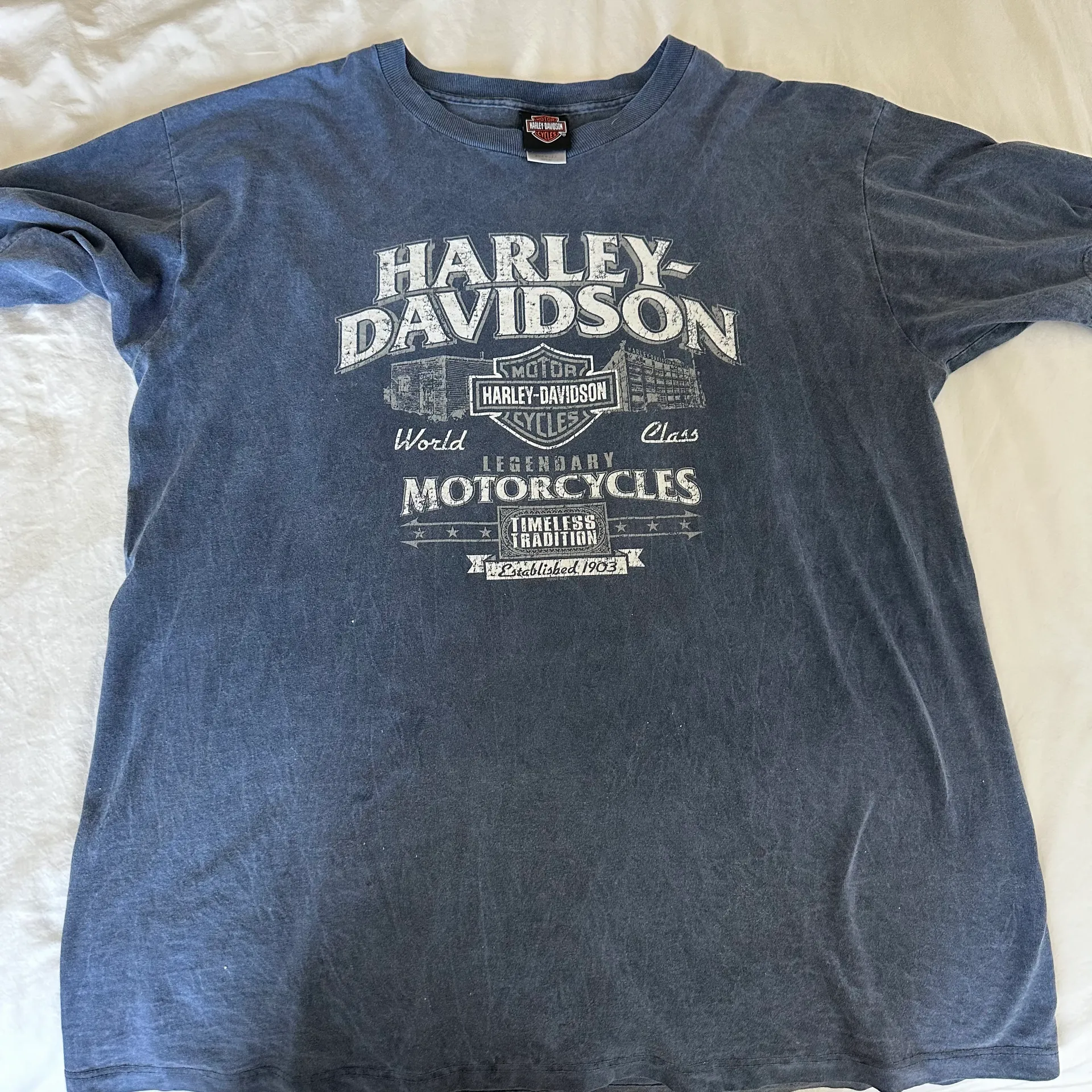 Harley Davidson Y2K Blue  Tee - Image 2