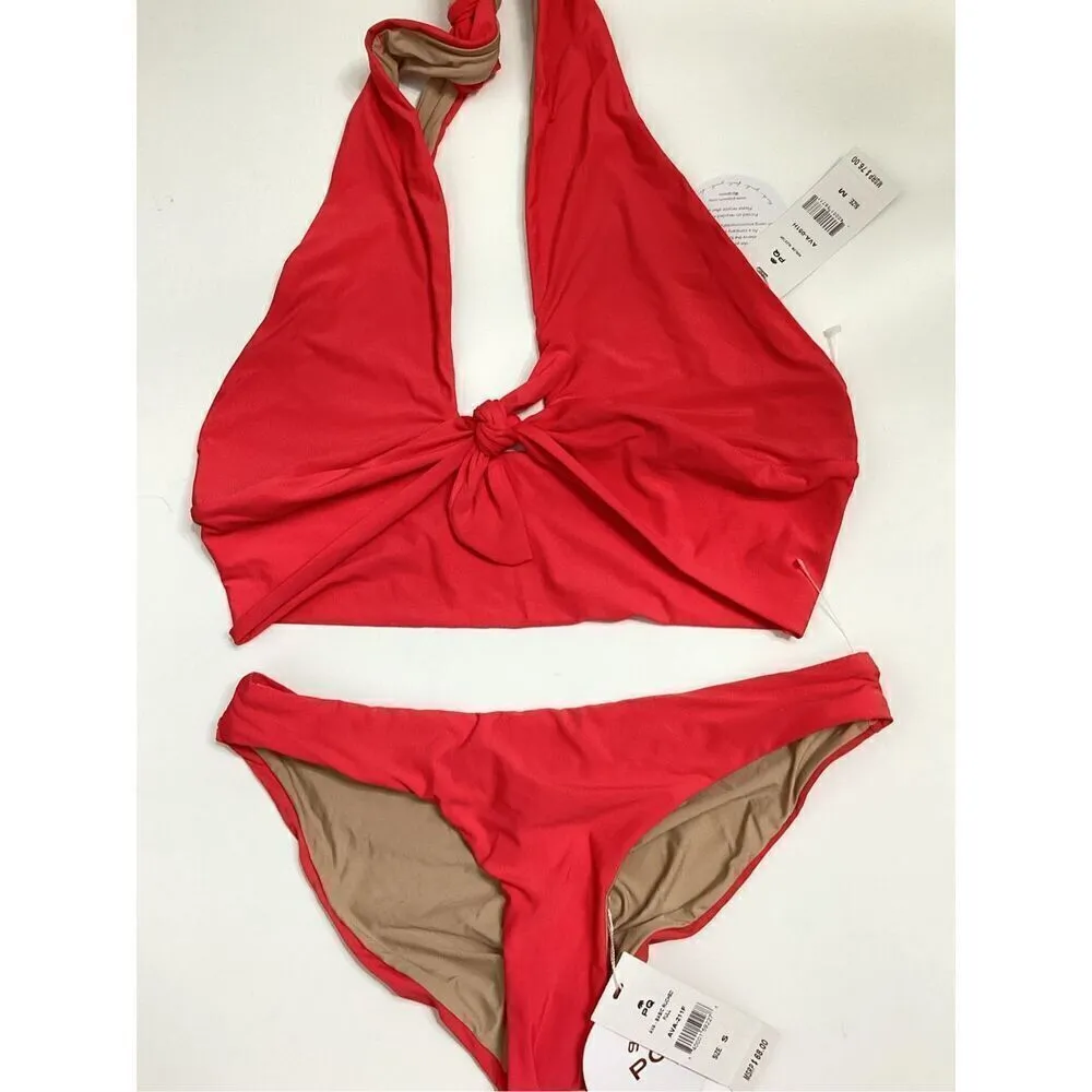 New. PQ Avalon red full bikini set. L-top/M-bottom. Retails. $144 - Image 8