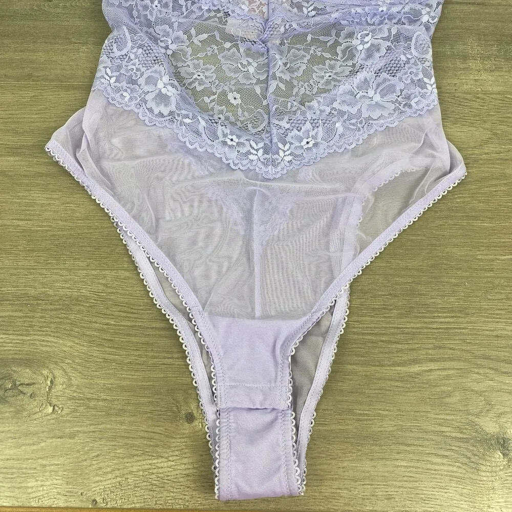 Savage x Fenty Lilac Purple Lace Teddy Bodysuit Sz.2X NWT - Image 5
