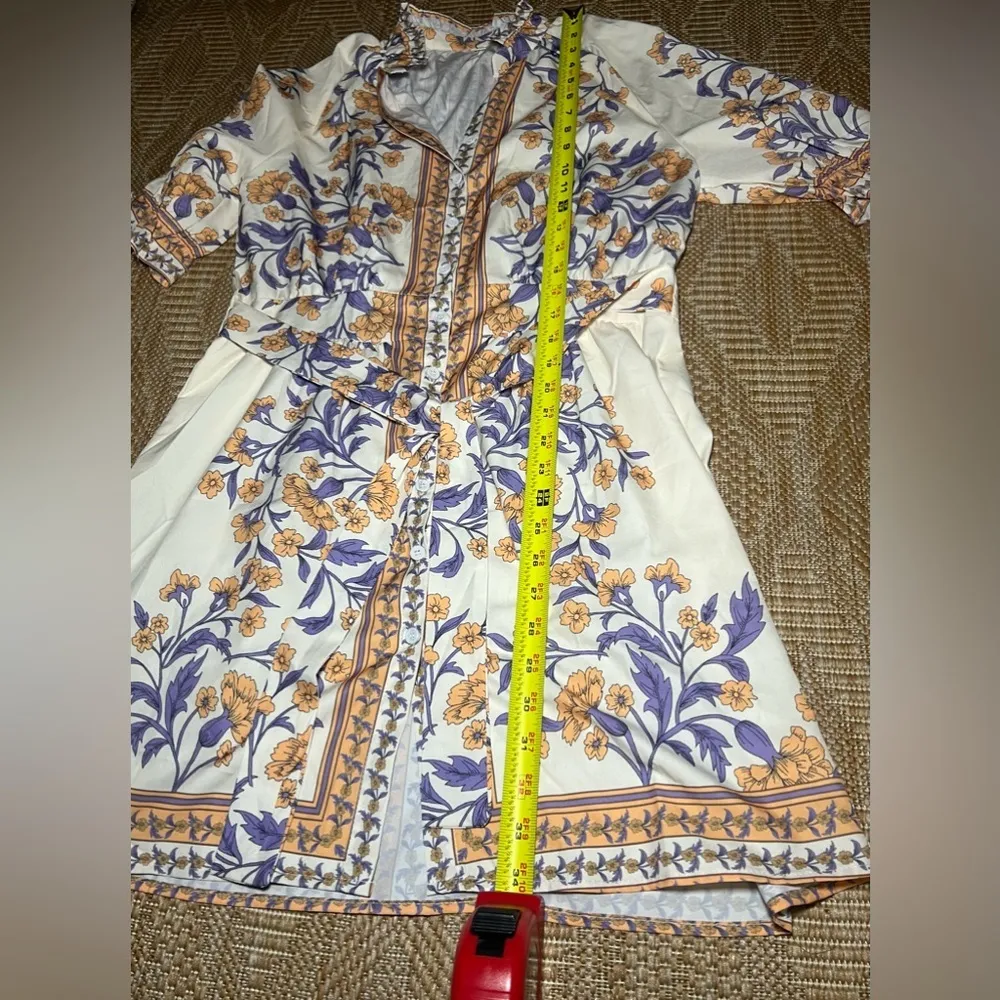 Women's Bohemian Boho Chic Earthy Eclectic Dress,Size L,Vintage,Rare Find Orange Size L - Image 10