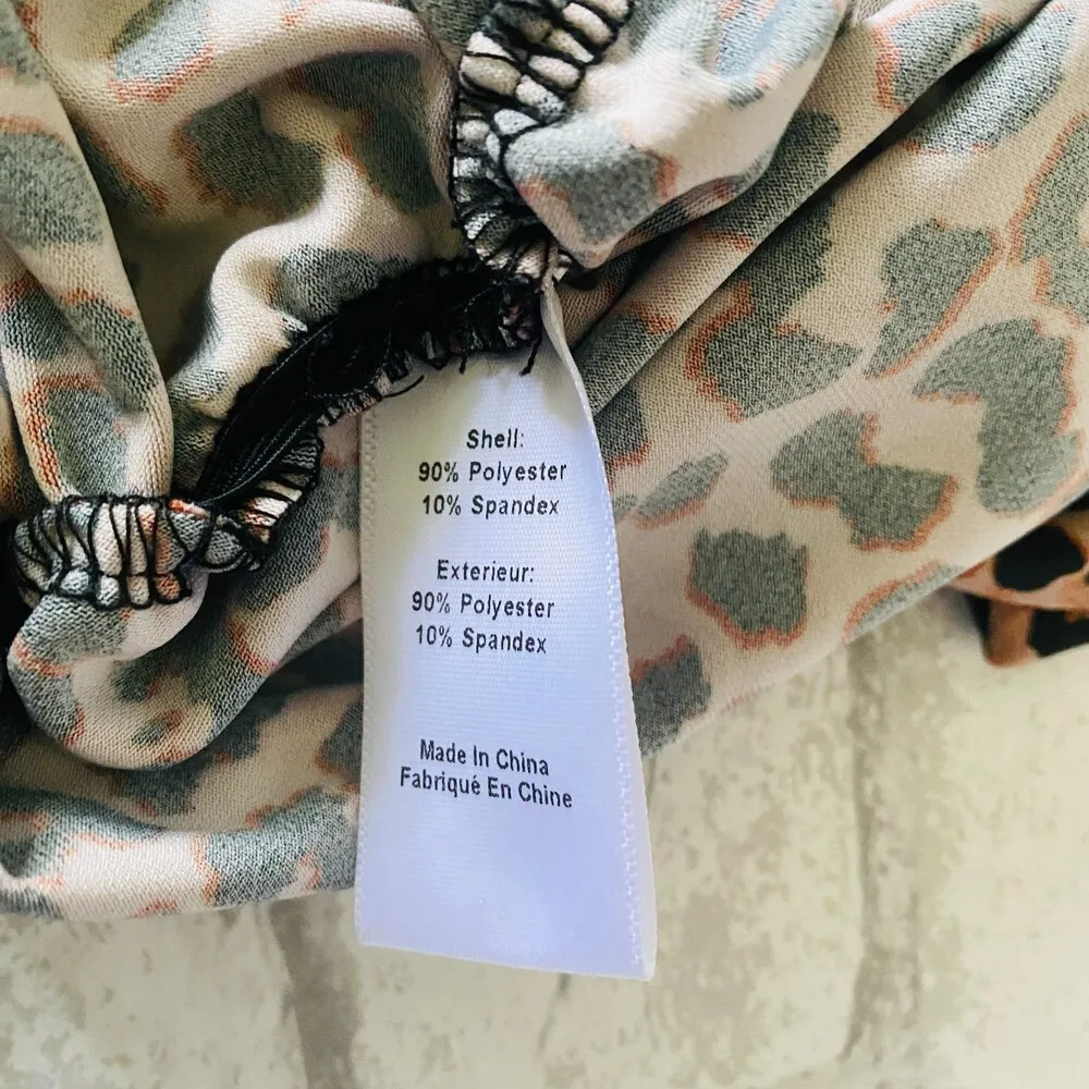 NWT Likely Leopard Print Bali Sheath Long Sleeve Ruched Mock Neck Dress Sz 4 - Image 10