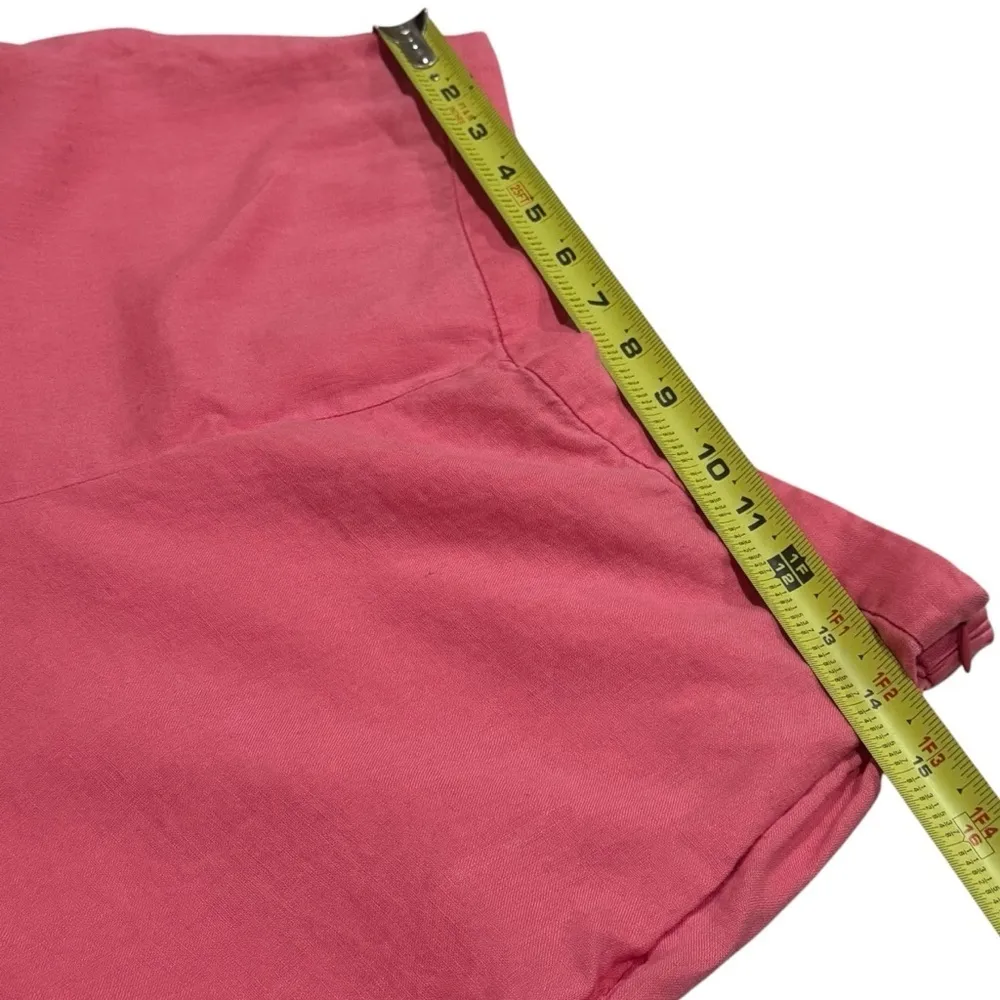 Bloomingdale's Blush Pink Eyelet Detail Tunic Top‎ Pant Set 100% Linen Size M/8 Size M - Image 12