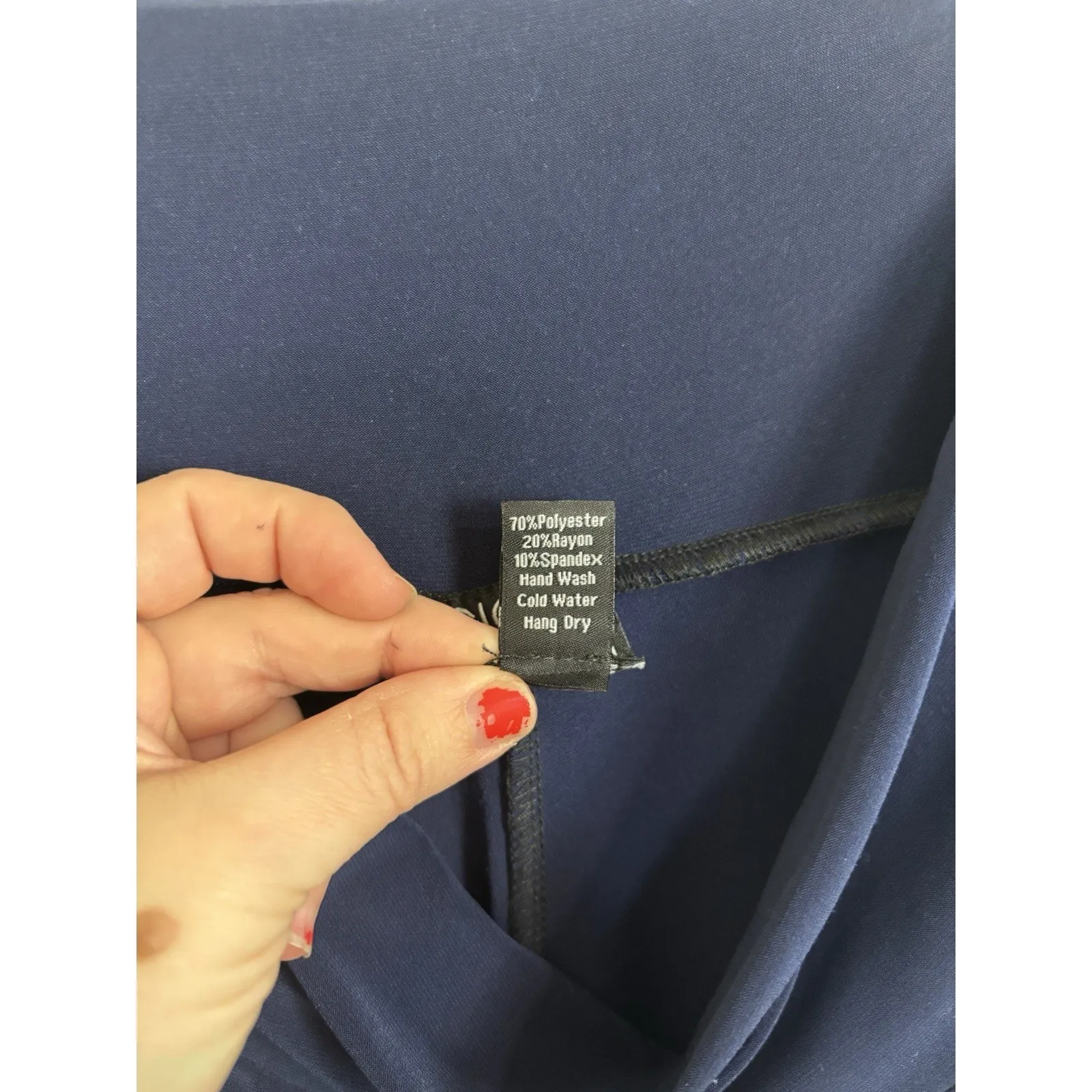 Ciara Sun Woo Navy Wide Leg Pull On Palazzo Pants Size Small Wrinkle Free Blue - Image 5