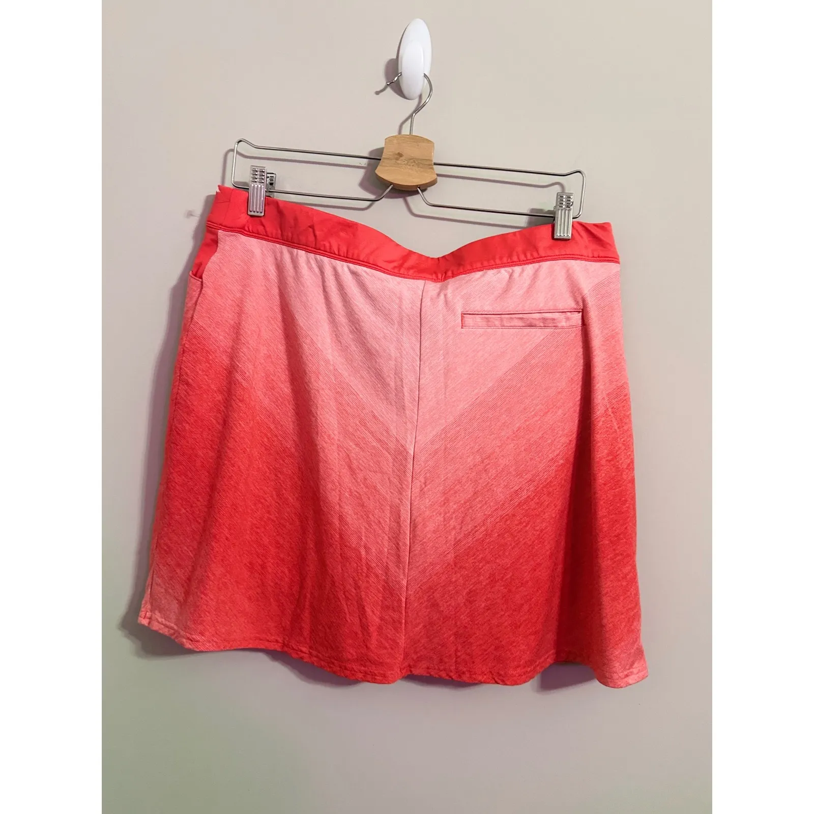 Adidas Women's Tennis Skirt Shorts Coral Pink Ombre Athletic Skort Size L - Image 5