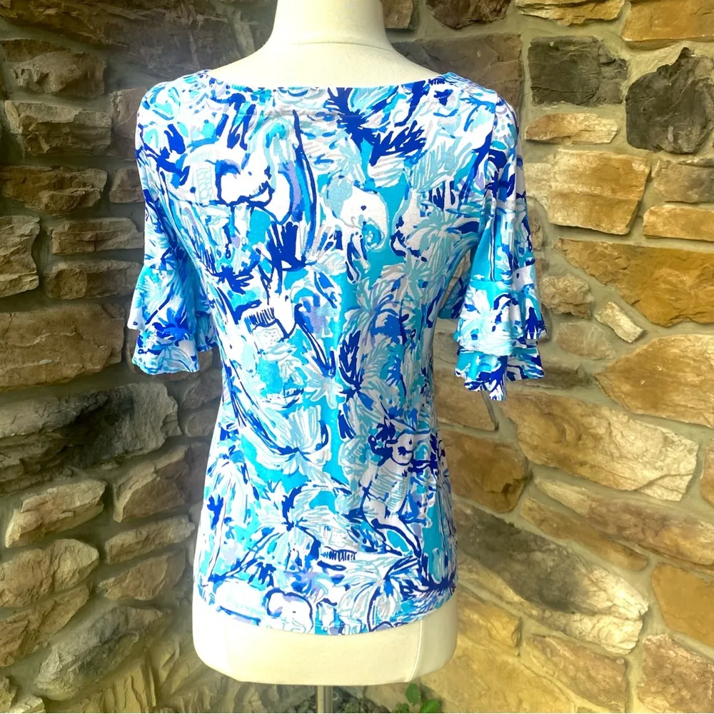 Lilly Pulitzer Lula Elephant Print Top - Image 13