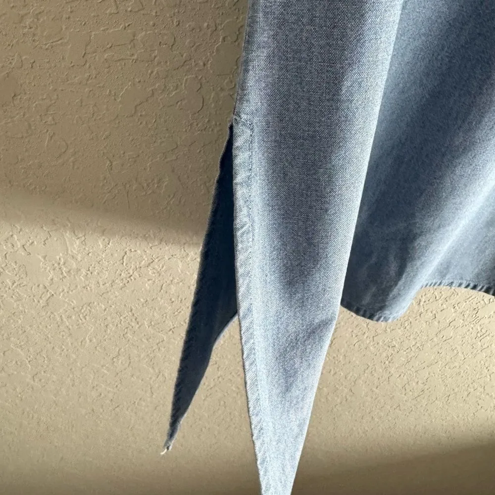 Rancho Estancia Cross Embroidered Denim Western Dress Size S Blue - Image 5