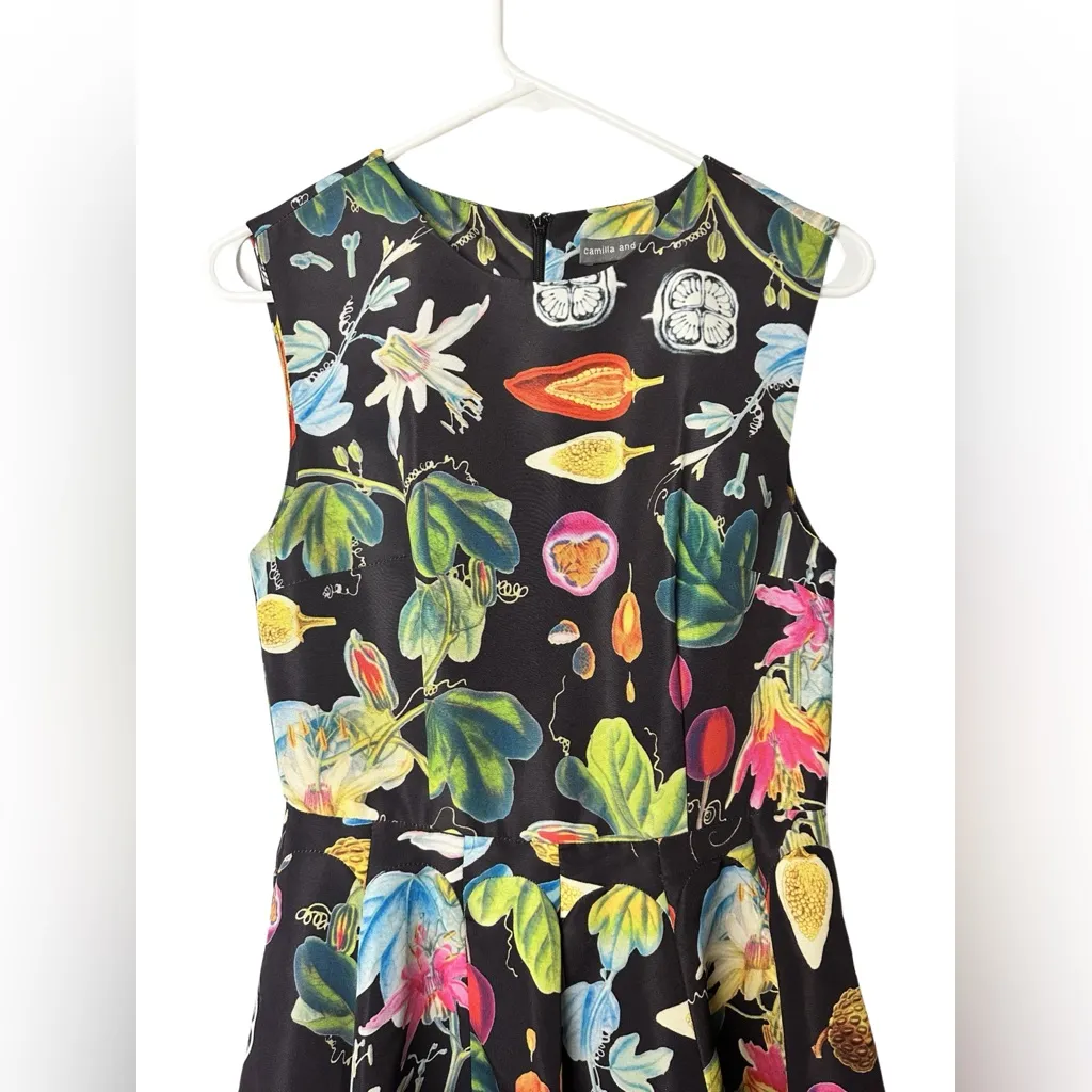 Camilla & Marc Cosmic‎ Gardens Revival Dress Womens Size 4 Floral Mini Coquette - Image 2