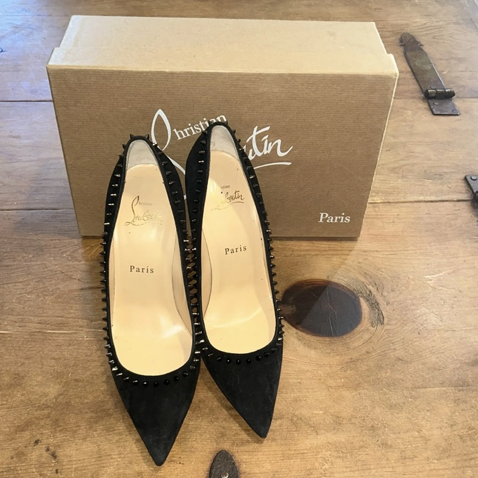 CHRISTIAN LOUBOUTIN Veau Velours Anjalina 100 Pumps size 37 - Image 4