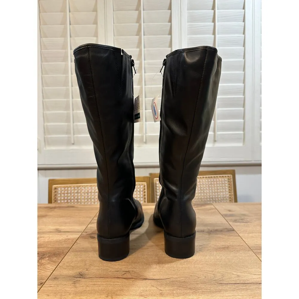 David Tate Superior Black Boots Leather Sz 10.5 WW NWOB Formal Casual Waterproof - Image 9