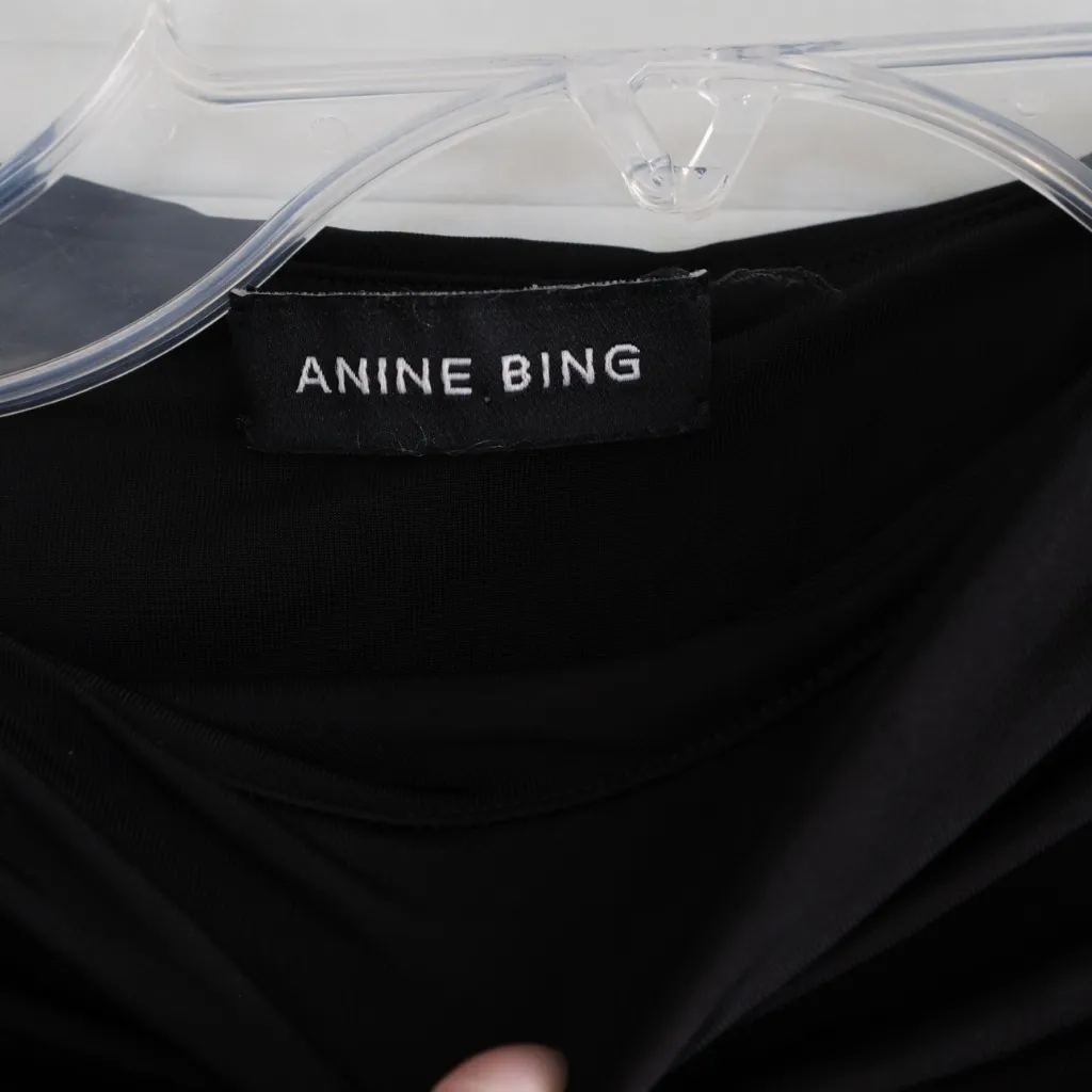 Anine Bing Black Sleeveless Ruched Blouse - Image 6