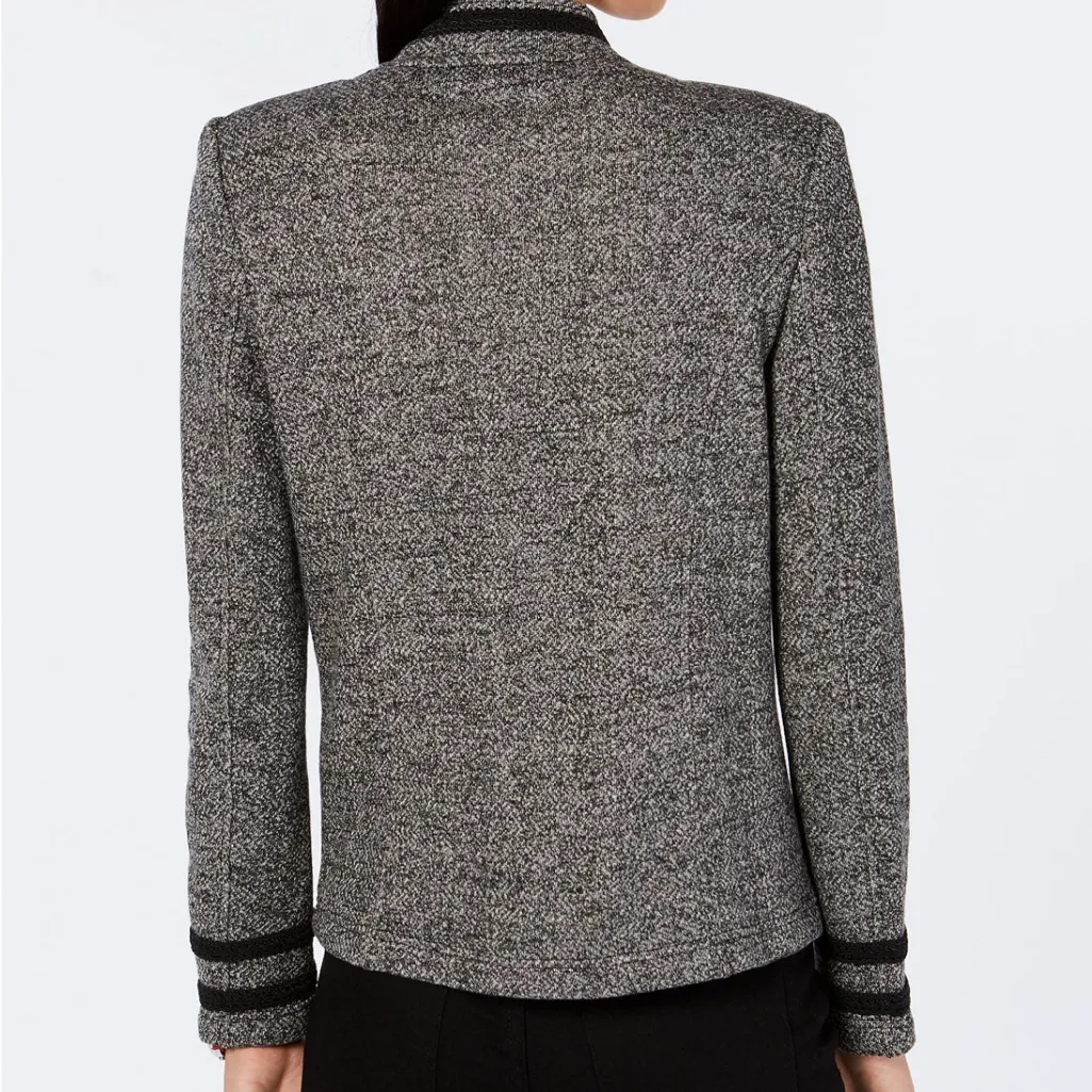 Tommy Hilfiger Military Band Style Blazer Open Front, Metal Buttons and Size S P - Image 2