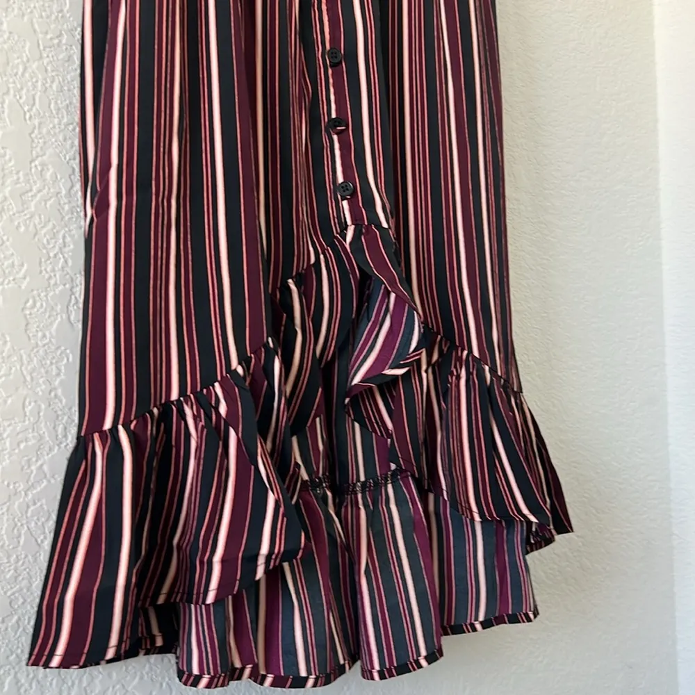 NWT Band of Gypsies Striped Ruffle Hem Dress - Image 8