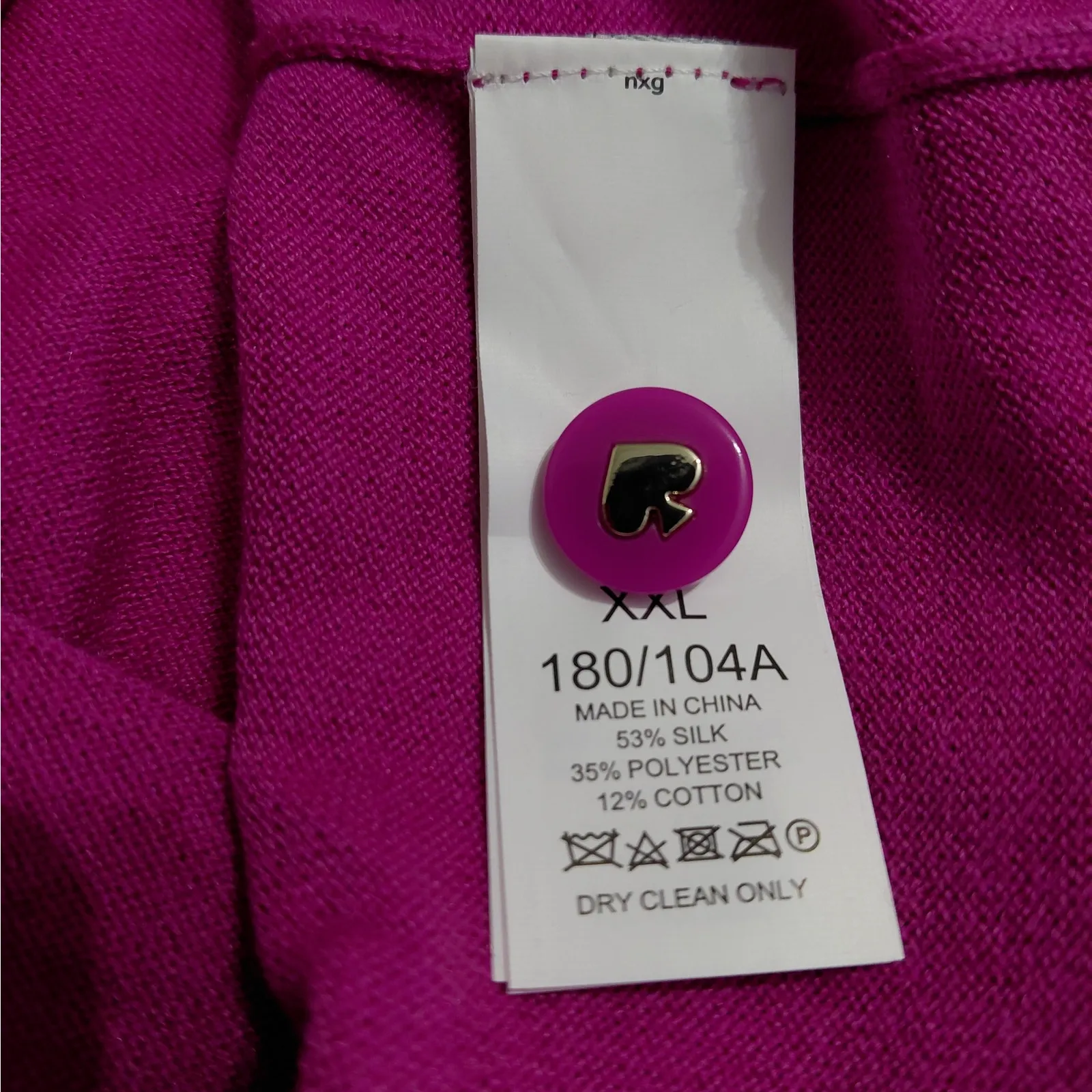 Kate Spade Womens Cardigan Sweater XXL Pink Silk Blend Quiet Luxury Office Chic - Image 8