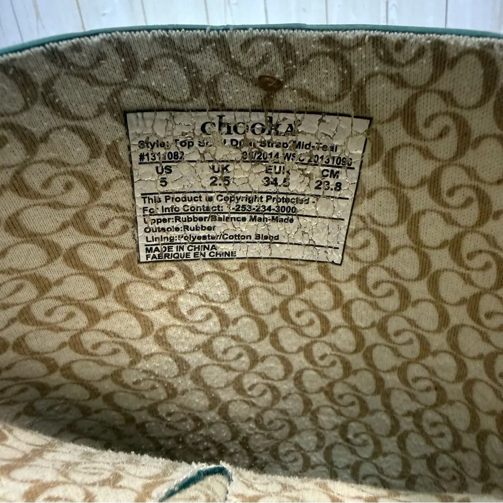 Chooka  Teal Rain Boots with Adjustable Buckle - Image 5