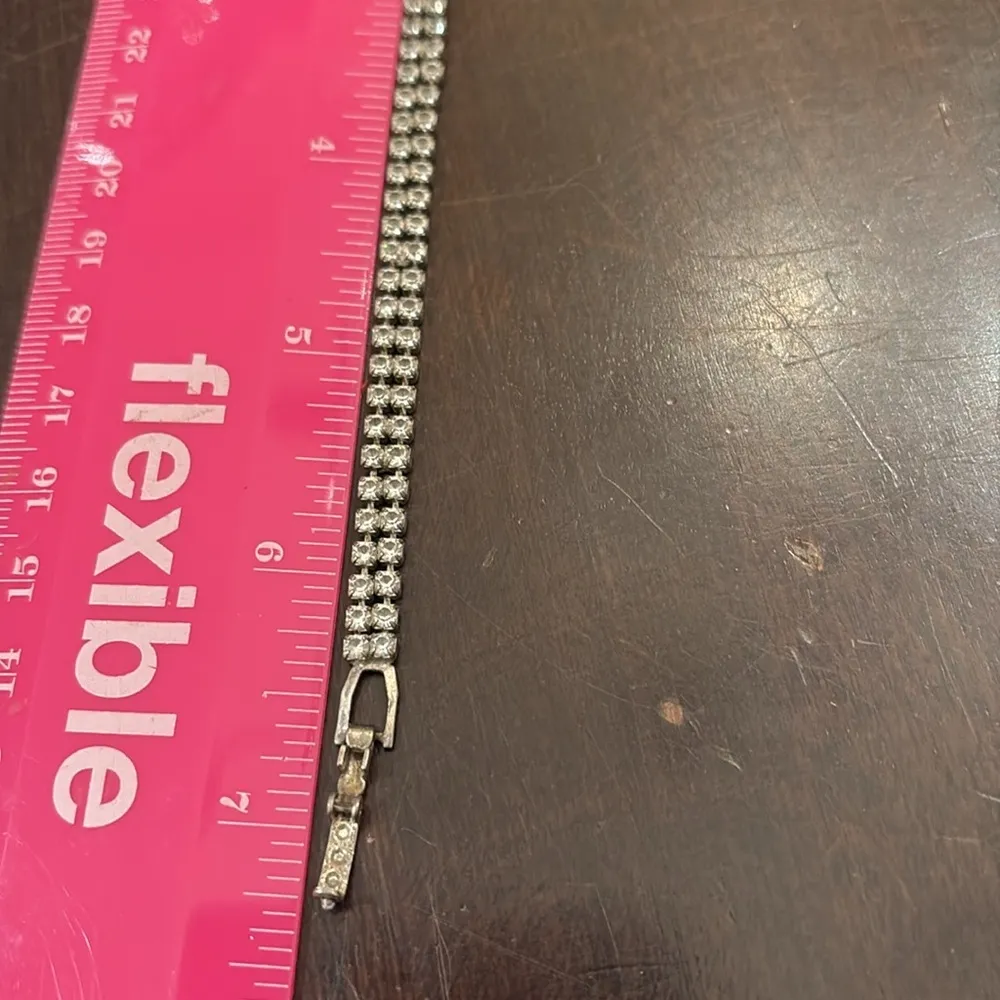 Vintage rhinestone bracelet Silver - Image 3