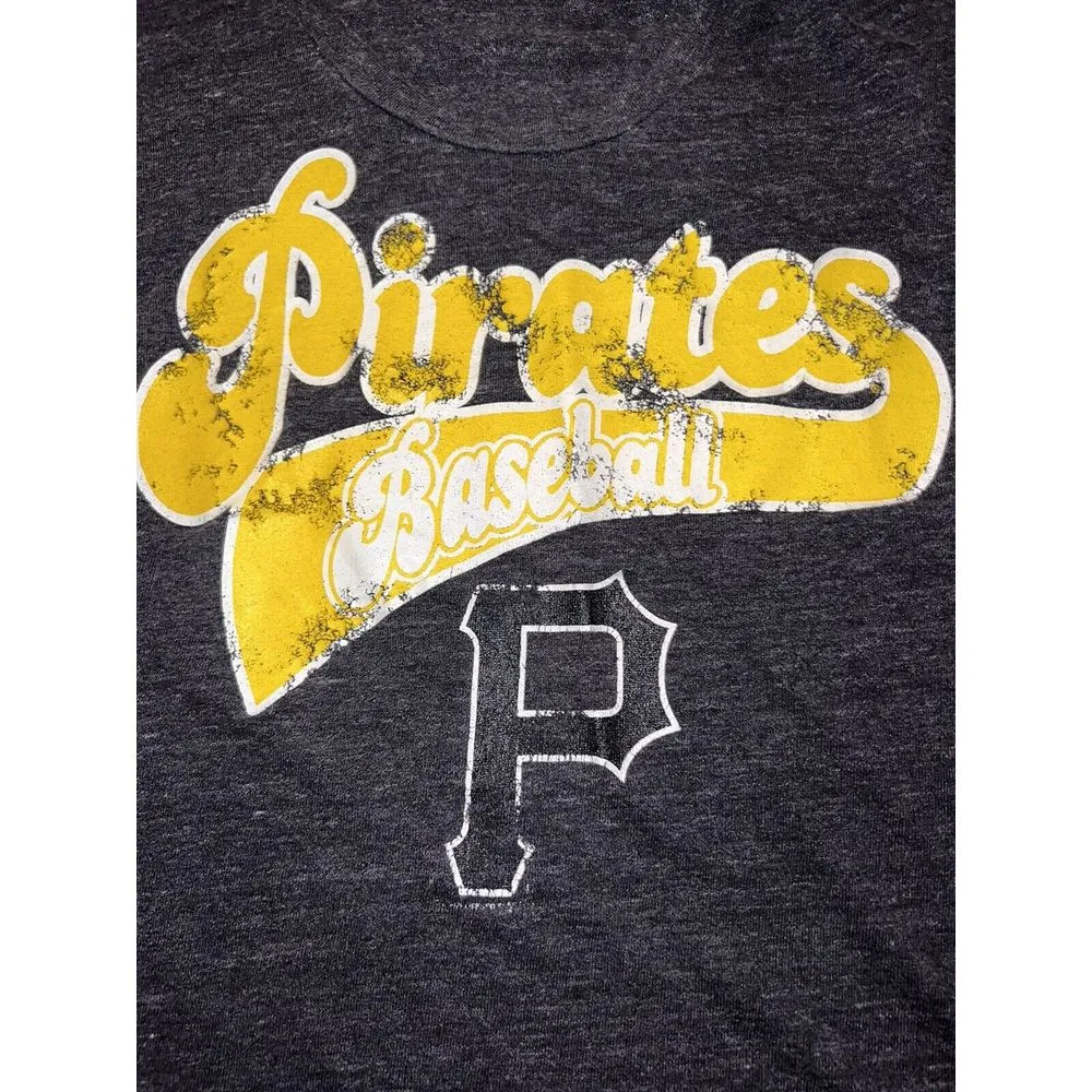 Pittsburgh Pirates Shirt Womens Size L Large‎ Short Sleeve Tee Graphic Gray MLB - Image 2