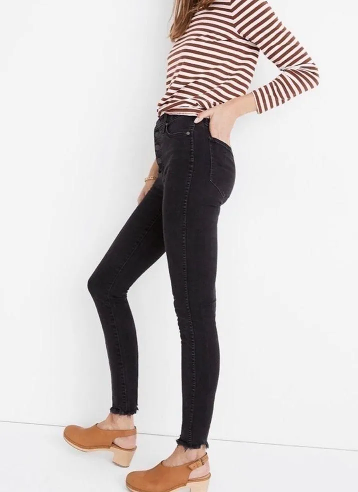 Madewell Berkeley Black 10" High-Rise Skinny Jeans Button-Through Edition - Image 13