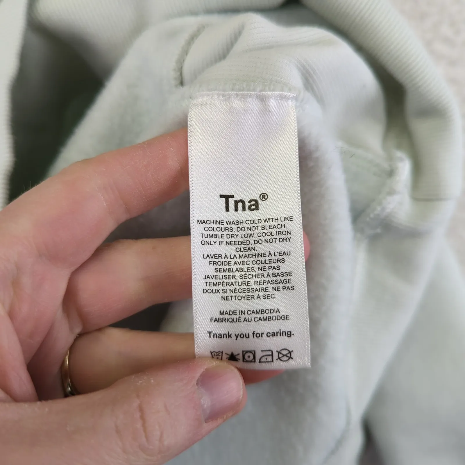 Aritzia TNA The Cozy Fleece Pullover Crew Neck Sweatshirt Boyfriend Women's XS Blue - Image 8