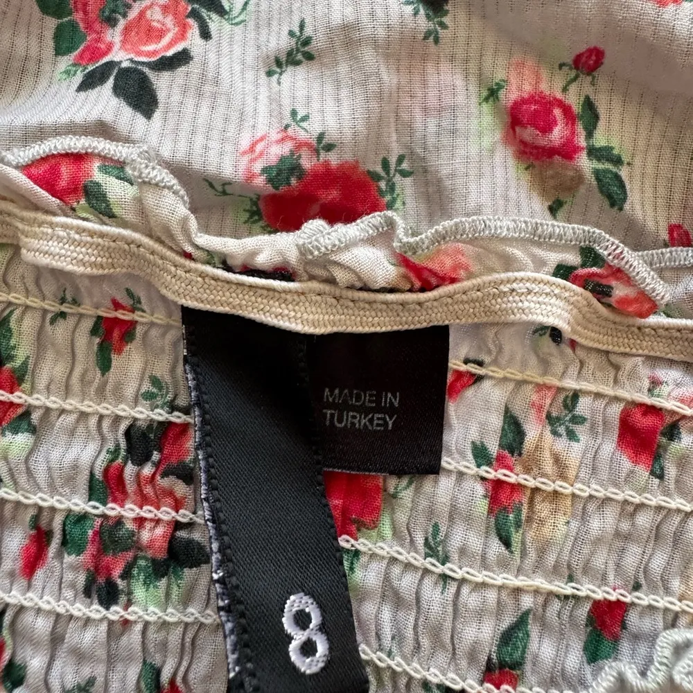 H&M Divided Floral Ruffled Grey Strappy Summer Dress - Image 5