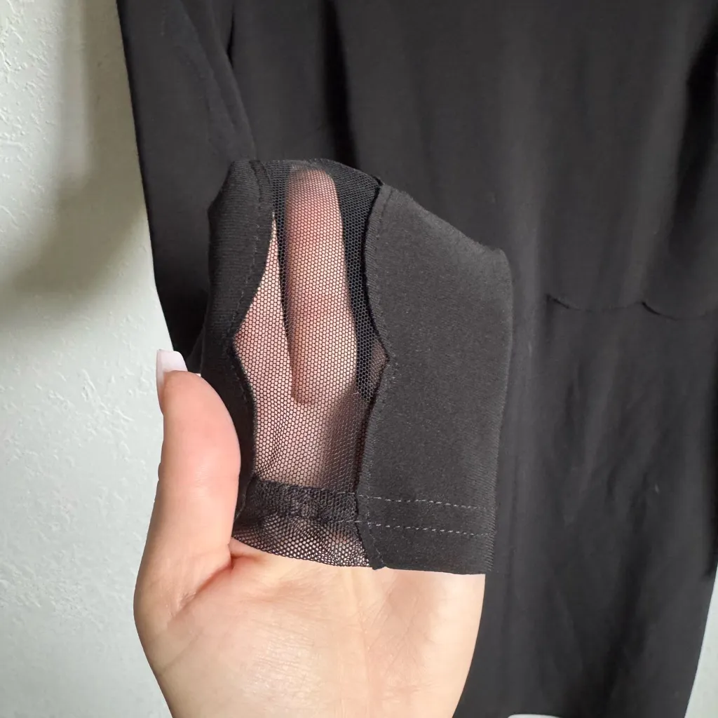 Joseph Ribkoff Black Long Sleeve Knee Length Sheath Dress Womens 10 Formal - Image 4