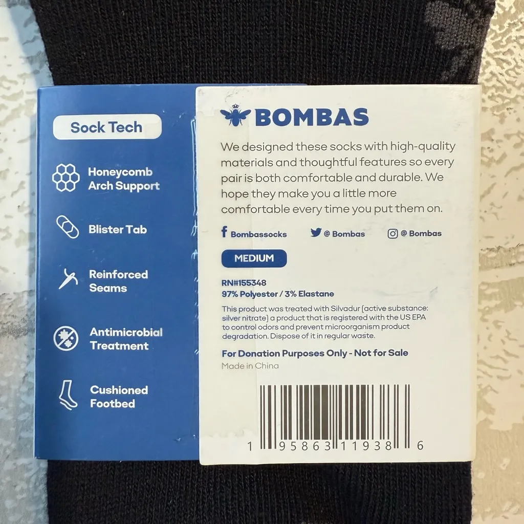 Bombas Black Ankle Socks - 3 Pairs - Image 6
