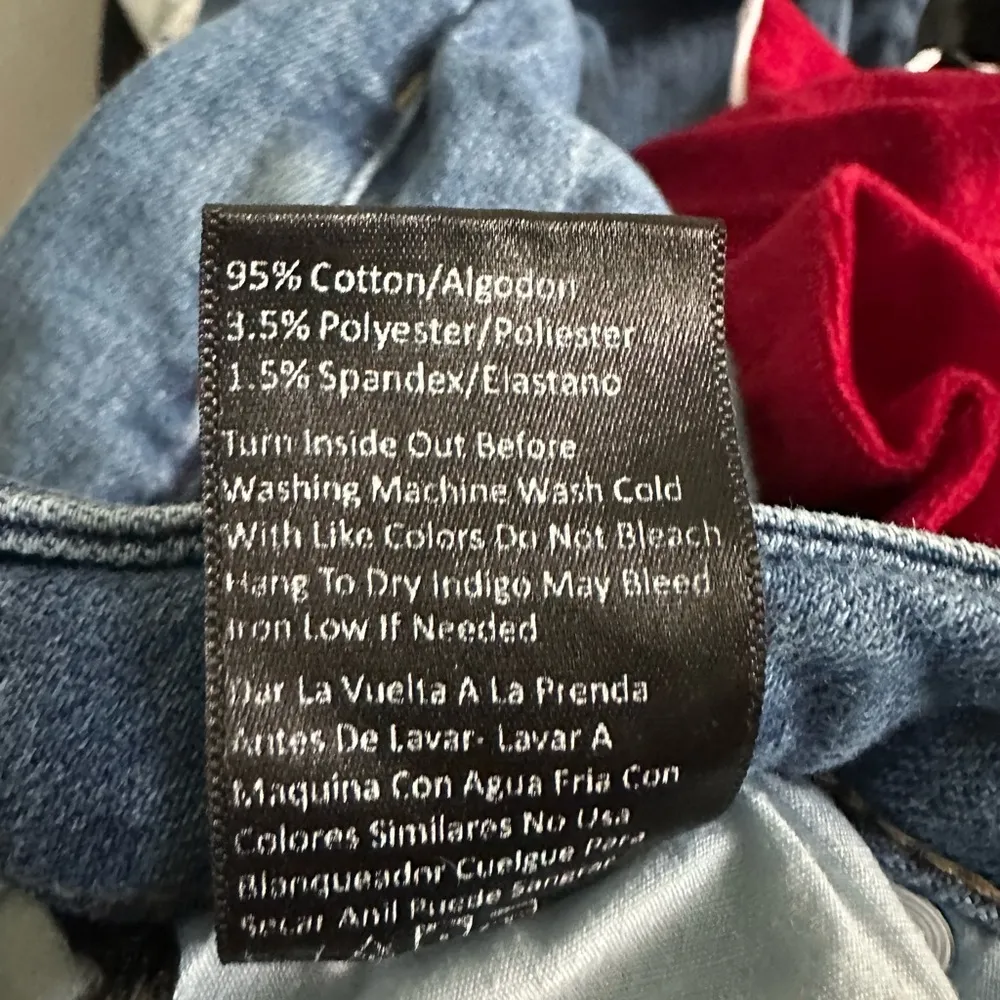 Risen Jeans Los Angeles High Rise Straight Leg Denim Women's Size 1XL/16 Jeans Blue - Image 9