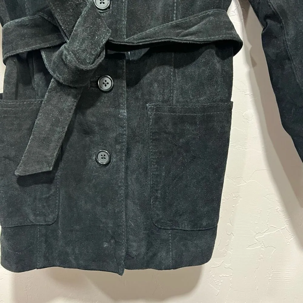 Firenze Leather Factory Suede Leather Jacket Black - Image 2