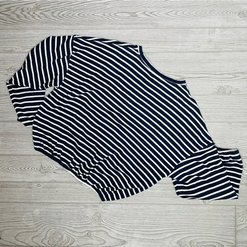 Oats New York long sleeve blue and white stripe sweater shirt small sweatshirt - Image 7