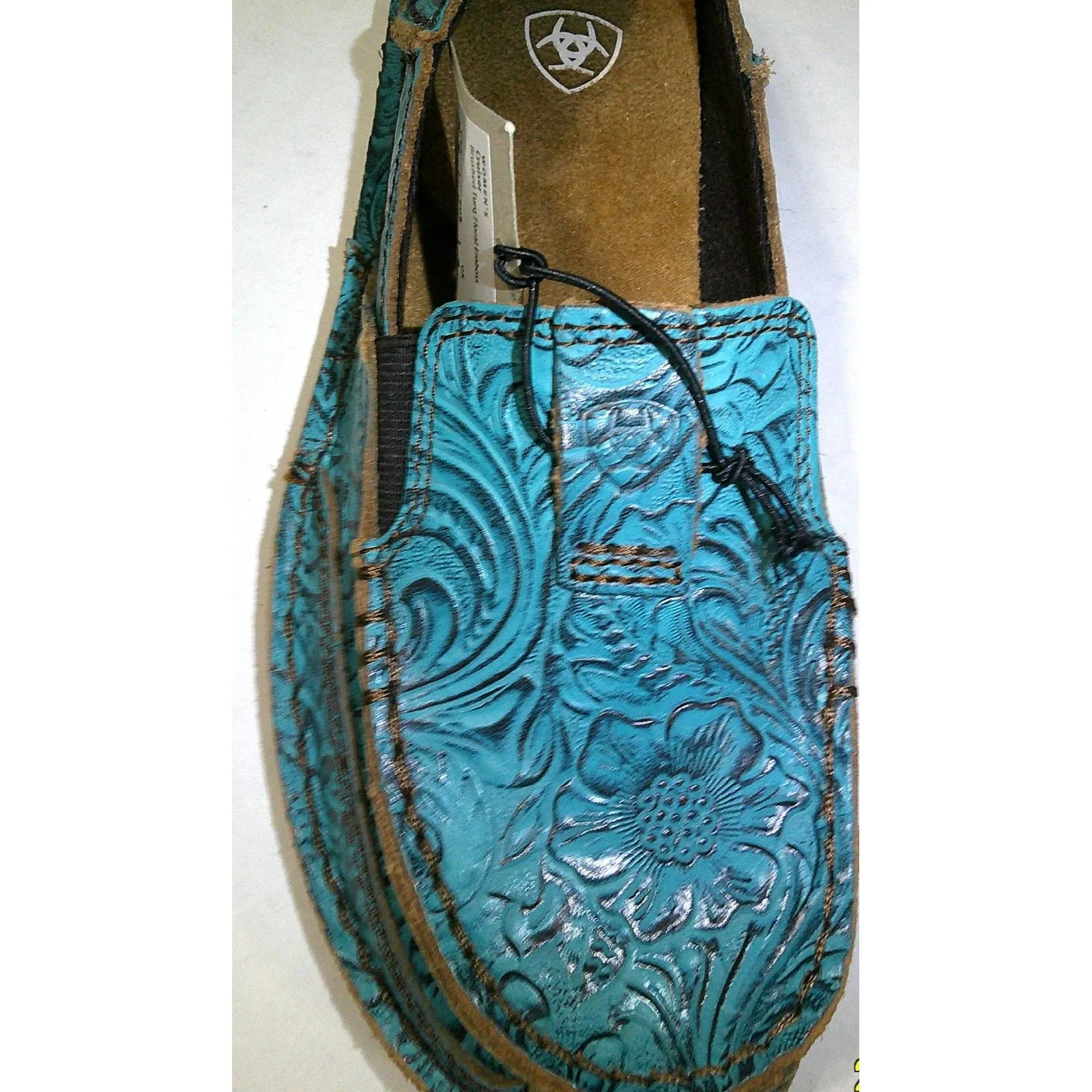 New NWT Bundle Ariat Cruiser Loafer Shoes 6.5 Womens Turquoise Rose Gold Leather - Image 9