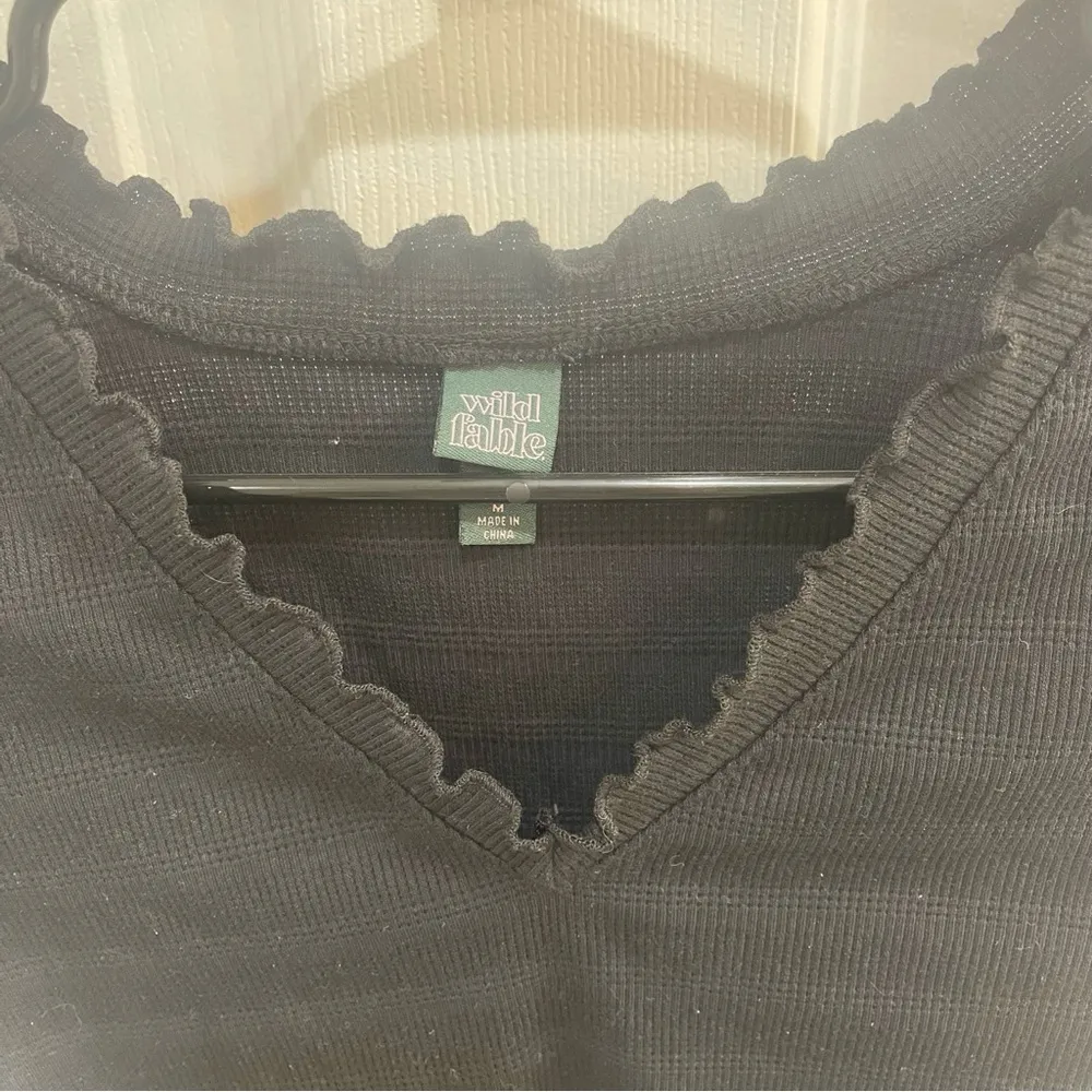 Wild Fable Lettuce Trim V-Neck Shirt - Image 2